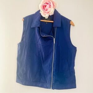 Sanctuary Navy Blue Zipper Vest Large